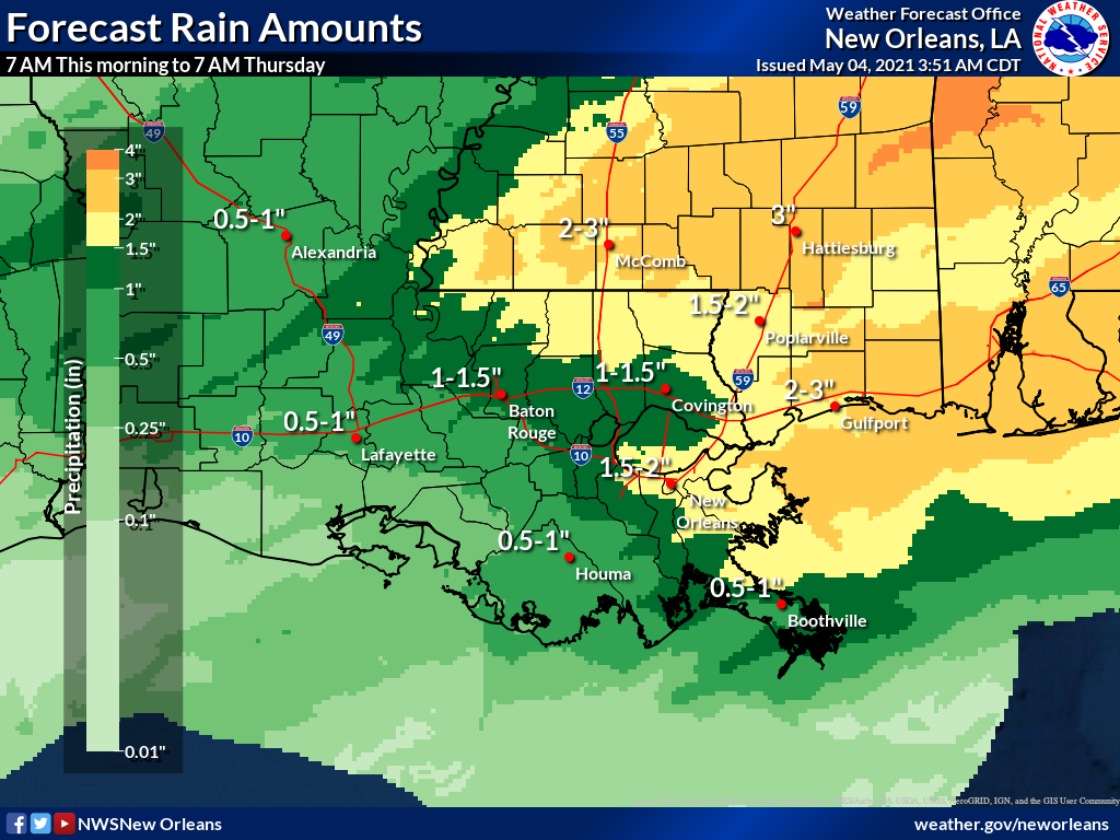 NWS Rainfall Totals 5/4/21